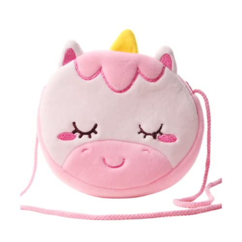 YKKJ Kinder Umhängetasche,Mädchen Handtasche Einhorn Cartoon Tasche Einhorn Crossbody Plüsch Geldbeutel Mädchen Schultertasche für Mädchen Teens Frauen von YKKJ