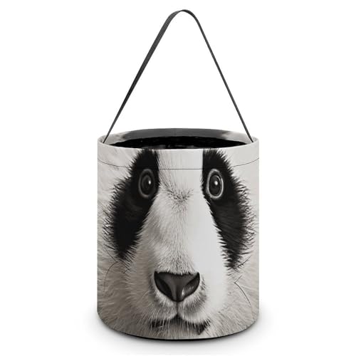 YKLBV [Maße (B x L x LxH): 20 x 21 x 18 cm. Halloween-Tragetasche, Pandabär-Kopf, bedruckte Süßigkeitentüten – wiederverwendbar für Partys und Geschenke von YKLBV