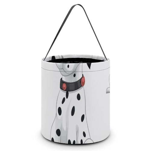 YKLBV [Maße: 20 x 21 x 18 cm (B x L x L] Halloween-Tragetasche, süße Dalmatiner-bedruckte Süßigkeitentüten – wiederverwendbar für Partys und Geschenke von YKLBV