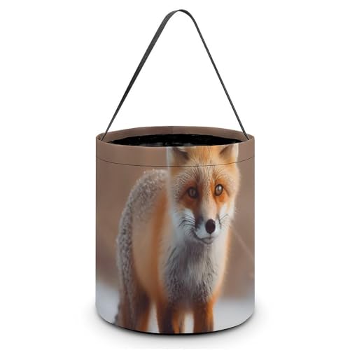 YKLBV [Maße: 20 x 21 x 18 cm (B x L x L] Halloween-Tragetasche, süßer Fuchs, bedruckte Süßigkeitentüten – wiederverwendbar für Partys und Geschenke von YKLBV