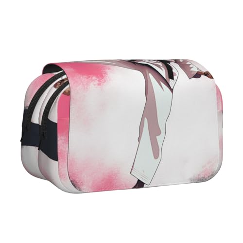 Junge Pinguine mit Schnee-Aufdruck, Flip-Top-Federmäppchen, Stift-Organizer mit 2 Reißverschlussfächern, große Kapazität, Make-up-Taschen für Schule, Reisen und Büro, Taekwondo-Design., Einheitsgröße von YKLJG