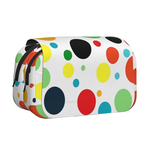 YKLJG Damen Nussknacker Ballett Xmas Dance Print Flip-Top Federmäppchen Stift-Organizer mit 2 Reißverschlussfächern Große Kapazität Make-up Taschen für Schule, Reisen & Büro, Twister Polka Dots YKLJG Damen Nussknacker Ballett Xmas Dance Print Flip-Top Federmäppchen Stift-Organizer mit 2 Reißverschlussfächern Große Kapazität Make-up Taschen für Schule, Reisen & Büro, Twister Polka Dots von YKLJG