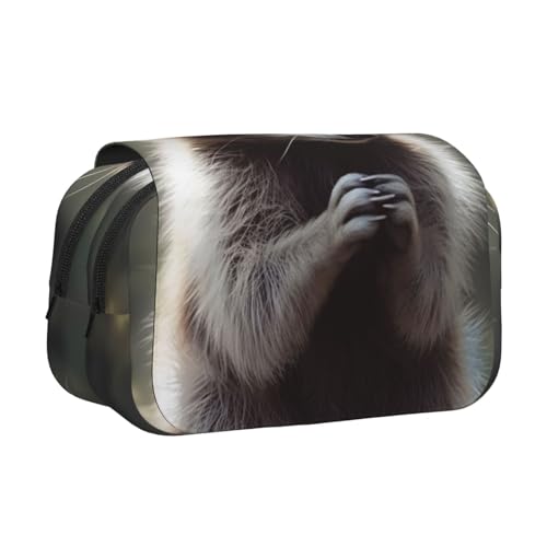 YKLJG Jagd fliegende wilde Ente 1 Druck Flip-Top Federmäppchen Stift-Organizer mit 2 Reißverschlussfächern, große Kapazität Make-up-Taschen für Schule, Reisen & Büro, Süßer Waschbär, Einheitsgröße YKLJG Jagd fliegende wilde Ente 1 Druck Flip-Top Federmäppchen Stift-Organizer mit 2 Reißverschlussfächern, große Kapazität Make-up-Taschen für Schule, Reisen & Büro, Süßer Waschbär, Einheitsgröße von YKLJG