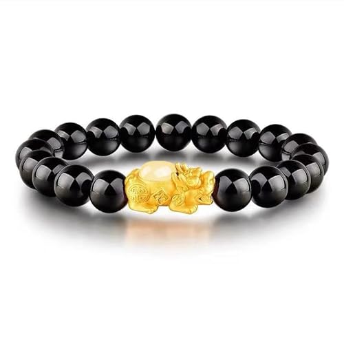 YKMYXZ, Sandgoldene Armbänder for Männer und Frauen mit Jade-Inlay-Schnüren und Buddha-Perlen von YKMYXZ