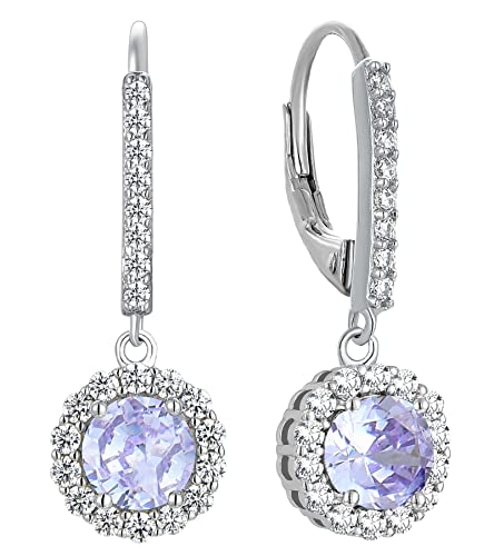 YL Damen Ohrhänger 925 Sterling Silber Juni Geburtsstein Alexandrite Runden Tropfen Ohrringe YL Damen Ohrhänger 925 Sterling Silber Juni Geburtsstein Alexandrite Runden Tropfen Ohrringe von YL