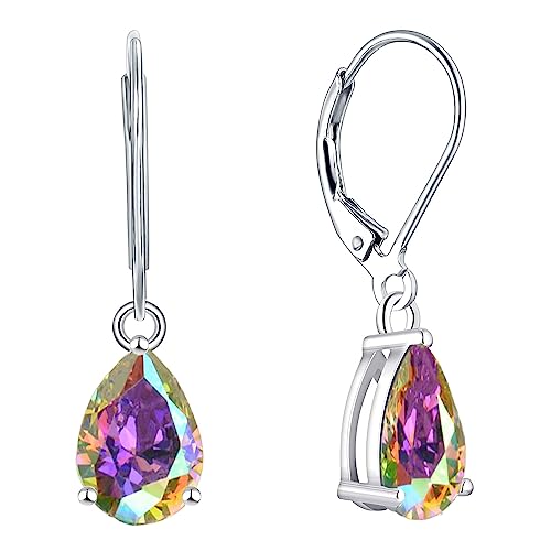 YL Damen Ohrhänger 925 Sterling Silber Regenbogen Zirkonia Weiß Ohrringe YL Damen Ohrhänger 925 Sterling Silber Regenbogen Zirkonia Weiß Ohrringe von YL