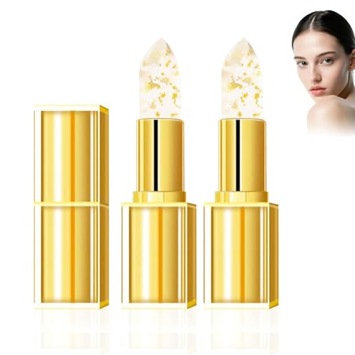 2 PCS Transferproof Color Changing Lipstick, Gold Foil for Women, Gold Foil Moisturizing Glossy Shine Lip Gloss, Moisturizer Long Lasting Lip Balm, Deep Nourishment 2 PCS Transferproof Color Changing Lipstick, Gold Foil for Women, Gold Foil Moisturizing Glossy Shine Lip Gloss, Moisturizer Long Lasting Lip Balm, Deep Nourishment von YLBHYIRSJF