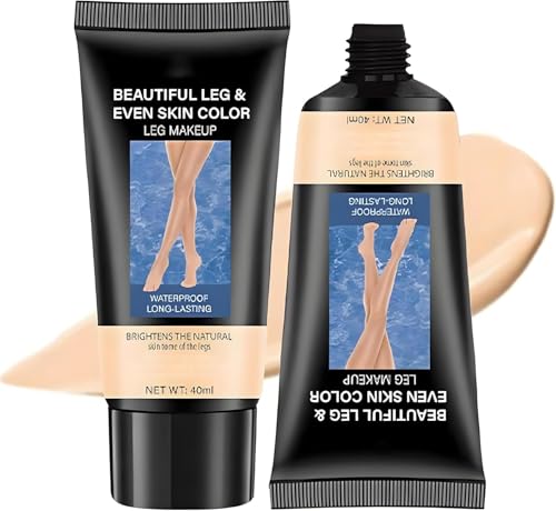 2 Pcs Leg Makeup Waterproof No Transfer, Full Coverage Body Concealer for Legs and Body, Vein and Tattoo Cover-Up Cream, Long Lasting, Smooth Even Skin Tone, Natural Finish (01# Light Color) von YLBHYIRSJF