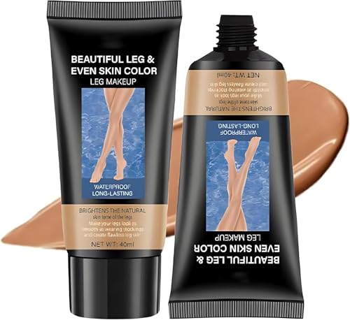 2 Pcs Leg Makeup Waterproof No Transfer, Full Coverage Body Concealer for Legs and Body, Vein and Tattoo Cover-Up Cream, Long Lasting, Smooth Even Skin Tone, Natural Finish (03# Dark Color) von YLBHYIRSJF