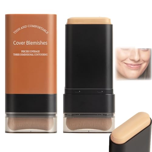 2025 Korean Hydrating Lightweight Foundation Stick with Built-In Brush, Flawless Eraser Foundation Stick, Full Coverage Waterproof Makeup for Natural Skin Tone (01#) von YLBHYIRSJF