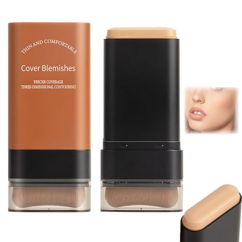 2025 Korean Hydrating Lightweight Foundation Stick with Built-In Brush, Flawless Eraser Foundation Stick, Full Coverage Waterproof Makeup for Natural Skin Tone (02#) von YLBHYIRSJF
