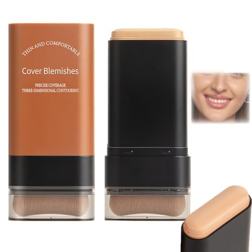 2025 Korean Hydrating Lightweight Foundation Stick with Built-In Brush, Flawless Eraser Foundation Stick, Full Coverage Waterproof Makeup for Natural Skin Tone (03#) von YLBHYIRSJF