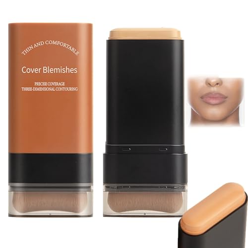 2025 Korean Hydrating Lightweight Foundation Stick with Built-In Brush, Flawless Eraser Foundation Stick, Full Coverage Waterproof Makeup for Natural Skin Tone (05#) von YLBHYIRSJF