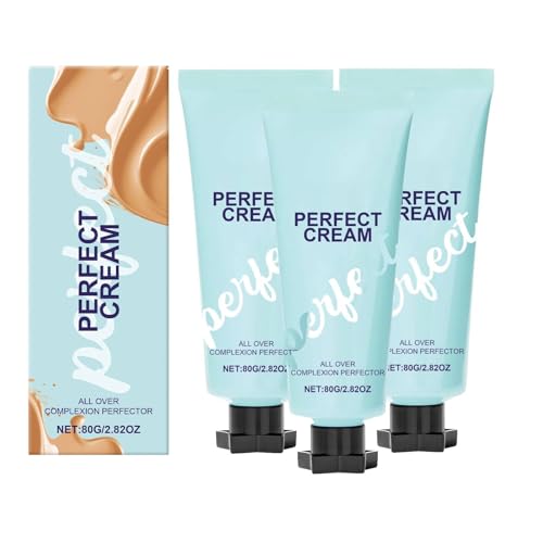 3 PCS Concealing Foundation Perfecting Cream, Creme All-Over Complexion Perfector, Waterproof Long Lasting Even Skin Tone, Hydrating Full Coverage Concealer von YLBHYIRSJF