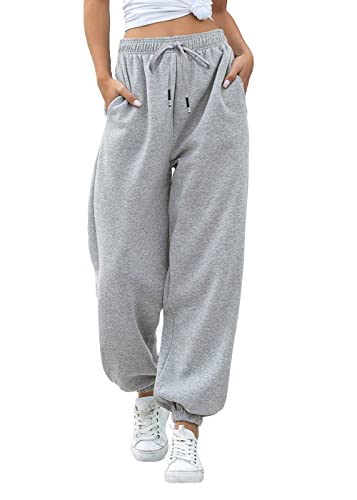 YLDUJ AMUM Damen-Jogginghose mit Cinch-Unterteil, Grau2, X-Klein von YLDUJ AMUM