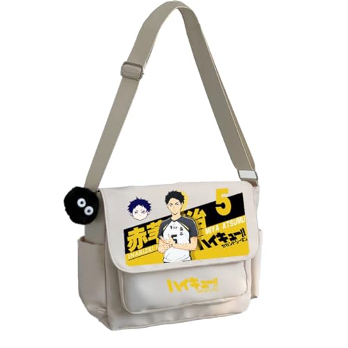 YLEAFUN Anime Hinata Shoyo Umhängetasche Tobio Kageyama Handtasche Kozume Kenma Tasche von YLEAFUN