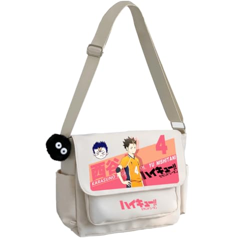 YLEAFUN Anime Hinata Shoyo Umhängetasche Tobio Kageyama Handtasche Kozume Kenma Tasche von YLEAFUN