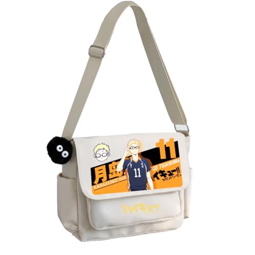 YLEAFUN Anime Hinata Shoyo Umhängetasche Tobio Kageyama Handtasche Kozume Kenma Tasche von YLEAFUN