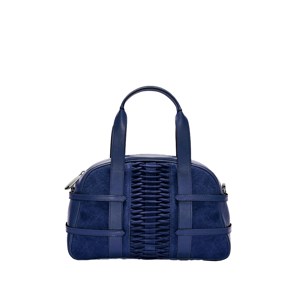 YLIANA YEPEZ | Medium Francesca suede braided navy satchel | Women's Blue Handbags YLIANA YEPEZ | Medium Francesca suede braided navy satchel | Women's Blue Handbags von YLIANA YEPEZ