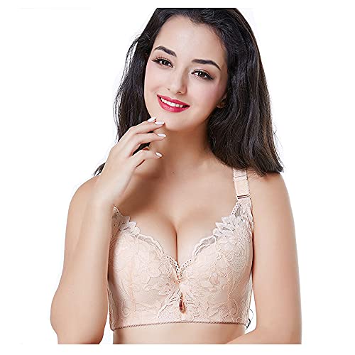 YLISHI Big Cup BH Push Up Bügel BH, beige, 90A von YLISHI