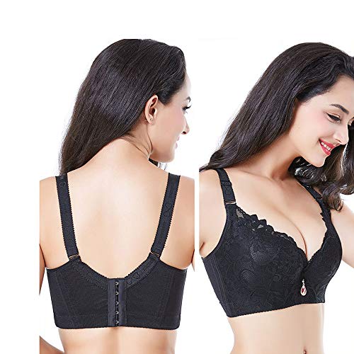 YLISHI Damen-Bügel-BH in Übergröße, schwarz, 95A YLISHI Damen-Bügel-BH in Übergröße, schwarz, 95A von YLISHI