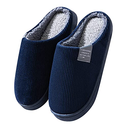 YLLQXI Hausschuhe Damen Winter Unisex Gästepantoffeln Plüsch Pantoffeln Herren Hauspantoffeln Baumwolle Warm Latschen Filzpantoffeln Frauen Bequeme Slippers Anti Rutsch Hüttenschuhe Outdoor/Indoor von YLLQXI