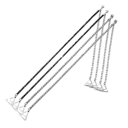 2 Paar Strass BH Träger Verstellbare Unsichtbare Strass Träger Damen Anti Rutsch Durchsichtige BH Halter Transparente Träger Clip Gürtel Unterwäsche-Träger Schulterträger von YLLZJ