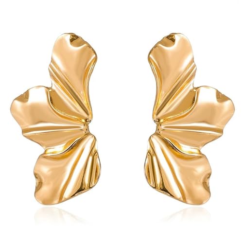 Gold Ohrringe Damen, Übertrieben Ohrhänger Statement Ohrring Vintage Ohrschmuck,Hypoallergene Modeschmuck Aussage Ohrringe Für Frauen von YLLZJ