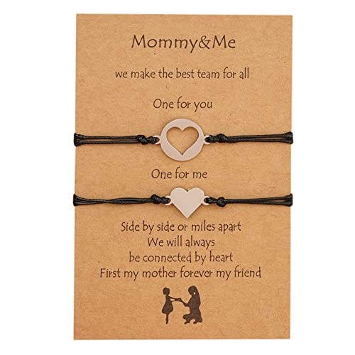 Mutter und Tochter Armband Set 2 passende herzförmige Armbänder Schmuck Geburtstagsgeschenke für Mutter und Tochter Mädchen. von YLLZJ