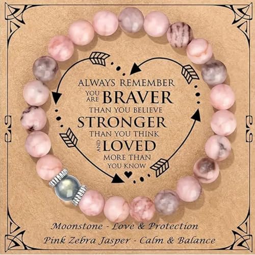 Naturstein Armband,Idee Original Geschenk Teenager Mädchen Geschenke Weihnachten Frau Geburtstagsgeschenk Armband Geschenk für Tochter Mutter Schwester Freundin von YLLZJ