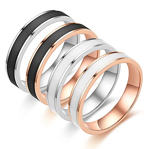Multi colored,12 = 22mm,4 Stücke Magnetring Edelstahl Gewichtsverlust Ring Anti Müdigkeit Anti-Cellulite Abnehmen Quer Sand Ring Für Frauen Schmuck Geschenk von YLONGHG