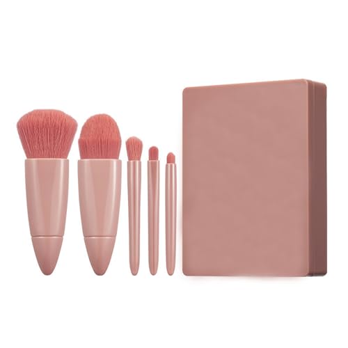 5-teiliges Exquisites Make-up-Pinsel-Set, Mini-Make-up-Pinsel für Reisen, Tragbare Größe, Komplettes Funktions-Kosmetikpinsel-Set, Make-up-Pinsel für Puder, Lidschatten und Rouge von YLSZHY