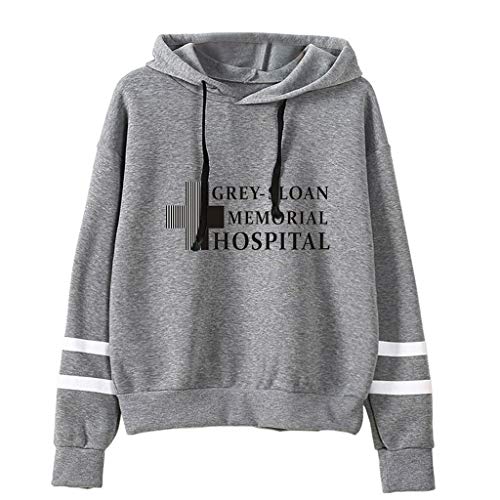 YLWX Herren Damen Hoodies Grey's Anatomy Kapuzenpullover Druck Pullover Sweatshirt Grey-Sloan Memorial Hospital,Grey-M von YLWX