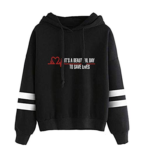 YLWX Herren Damen Hoodies Grey's Anatomy Kapuzenpullover Druck Sweatshirt You're My Person,Black2-L von YLWX