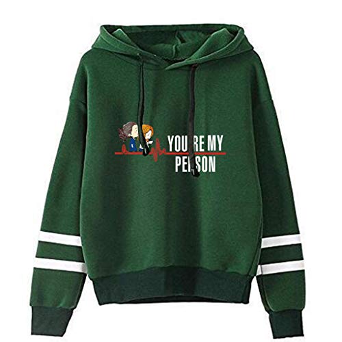 YLWX Herren Damen Hoodies Grey's Anatomy Kapuzenpullover Druck Sweatshirt You're My Person,Green1-S von YLWX
