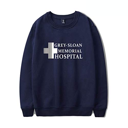 YLWX Herren Damen Hoodies Grey's Anatomy Kapuzenpullover Frühling Und Winter Sweatshirt Grey-Sloan Memorial Hospital,Blue-XL von YLWX