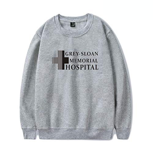 YLWX Herren Damen Hoodies Grey's Anatomy Kapuzenpullover Frühling Und Winter Sweatshirt Grey-Sloan Memorial Hospital,Grey-XL von YLWX