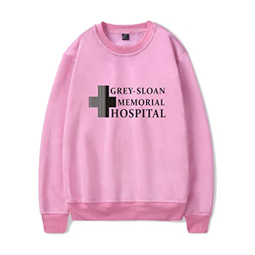 YLWX Herren Damen Hoodies Grey's Anatomy Kapuzenpullover Frühling Und Winter Sweatshirt Grey-Sloan Memorial Hospital,Pink-S von YLWX