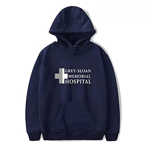 YLWX Mens Womens Hoodies Grey's Anatomy Frühling Und Winter Sweatshirt Grey-Sloan Memorial Hospital,Blue-S von YLWX