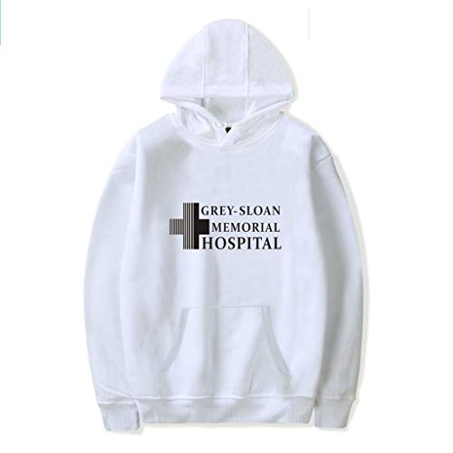 YLWX Mens Womens Hoodies Grey's Anatomy Frühling Und Winter Sweatshirt Grey-Sloan Memorial Hospital,White-XL von YLWX