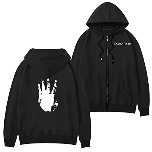 YLWX RIP Xxxtentacion Kapuzenpullover für Herren und Damen Hoodie Rundhals Fleece Pullover 3D Gedruckt Kapuzensweatshirt (Color : 1, Size : L) von YLWX