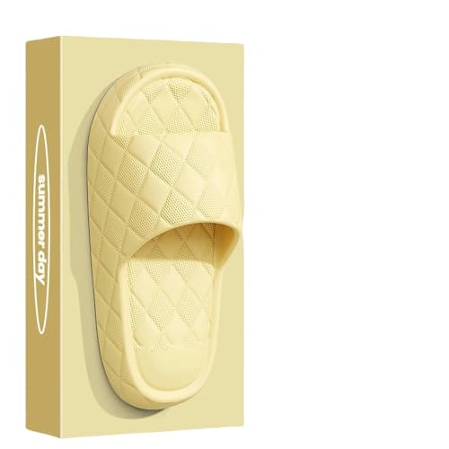 YLXCKGS Flip-Flops Dicke Sohle Sommer Dias Herren Bad Anti-Rutsch Slipper Große Größe 49 Weiche Sandalen Frauen Flip-Flops Cartoon Bär Schuh-D-Elle-225 Fit Fuß 215-220 von YLXCKGS