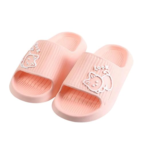 YLXCKGS Flip-Flops Herren Damen Hausschuhe Katze Cartoon Badezimmer Dusche rutschfest Bär Cartoon Flip Flops Strand Frauen Hausschuhe Sandalen, rose, 40-41(fit 39-40) von YLXCKGS