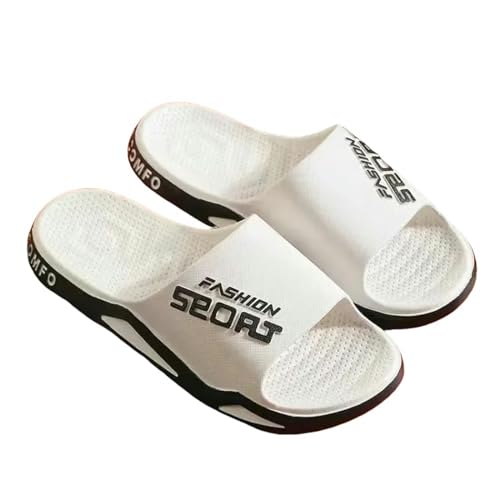 YLXCKGS Flip-Flops Herren-Hausschuhe können im Sommer draußen getragen werden, rutschfeste Bad-Sandalen, Badezimmer, Zuhause, Innenbereich, weiß, 36/37 EU von YLXCKGS