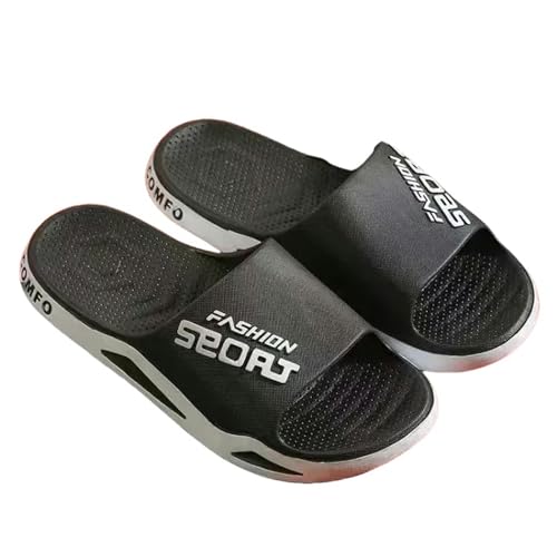 YLXCKGS Flip-Flops Herrenschuhe Können Im Sommer Außen Getragen Werden Rutschfeste Badezimmersandalen Badezimmer Home Indoor Flip-Flops-Schwarz-42-43 von YLXCKGS