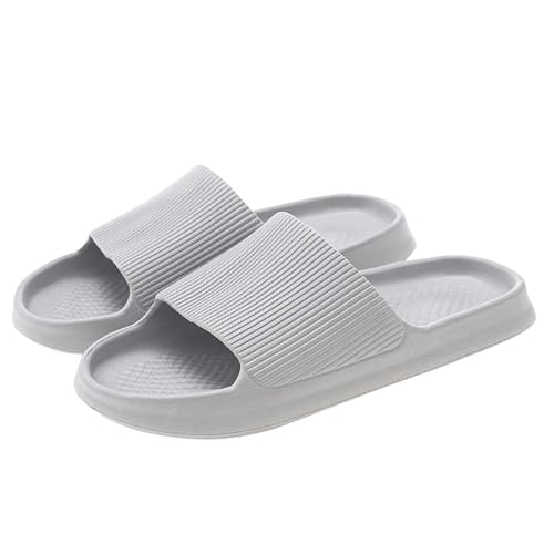 YLXCKGS Flip-Flops Männer Frauen Sandalen Anti-Rutsch Verschleißfeste Eva Dicke Sohle Bequeme Haus Hausschuhe Bad Flip-Flops-Grau-40-41 Fit39-40Foot von YLXCKGS