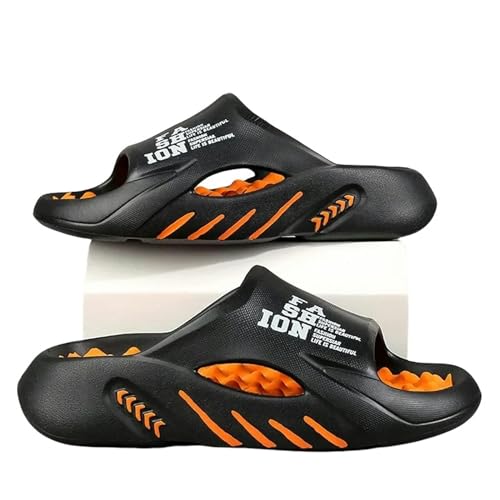 YLXCKGS Flip-Flops Männer Hausschuhe Massage Slip-On Plattform Hausschuhe Für Männer Schuhe Mode Outdoor Strand Anti-Rutsch Flip-Flops Sandalen-Schwarz-38-39 von YLXCKGS