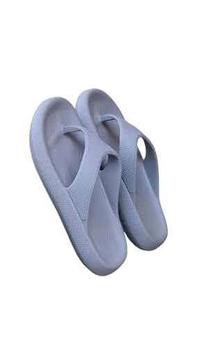 YLXCKGS Flip-Flops Sommer Badezimmer Haus Hausschuhe Weibliche Sommer Fuß Scheiße Gefühl Dick-Soled Flip-Flops Eva Toe Loafers-Grau-35-36 von YLXCKGS