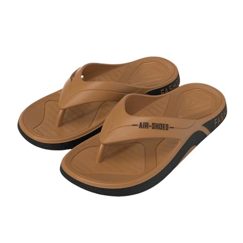 YLXCKGS Flip-Flops Sommer Männer Flip-Flops Eva Anti-Rutsch Casual Outer Wear Mode Dicke Sohle Strand Schuhe Weiche Bequeme Hausschuhe-Braun-38-39 von YLXCKGS