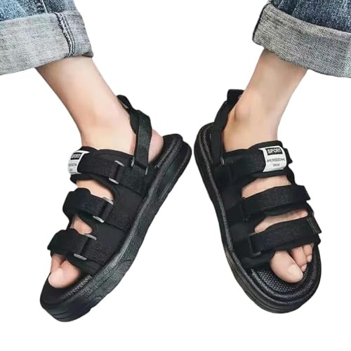 YLXCKGS Flip-Flops Sommer-Männer Sandalen Sandalen Pantoffeln Nicht Rutschfeindliche Watschuhe Strand Flip-Flops Weichstöckige Hausschuhe-Schwarz-39 von YLXCKGS